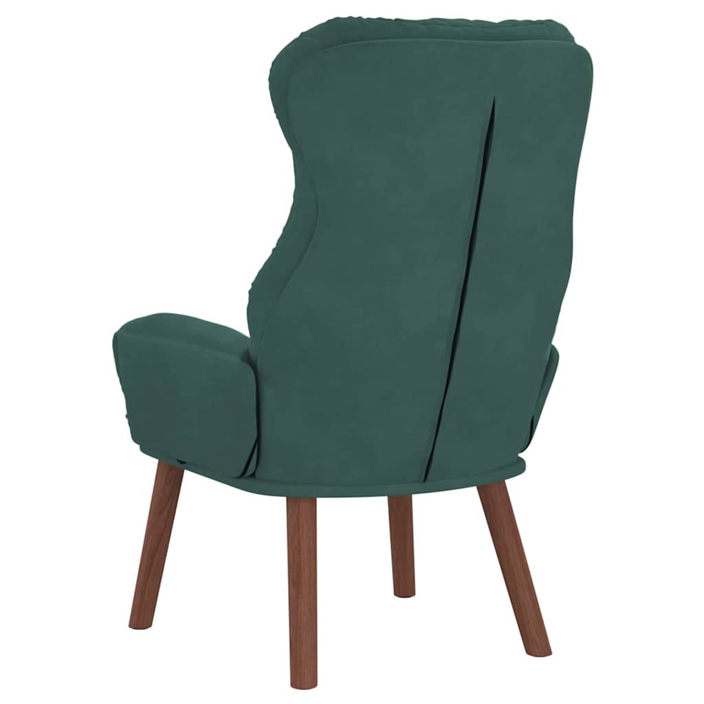 Relaxing Chair Dark green 69 x 74 x 93 cm Velvet