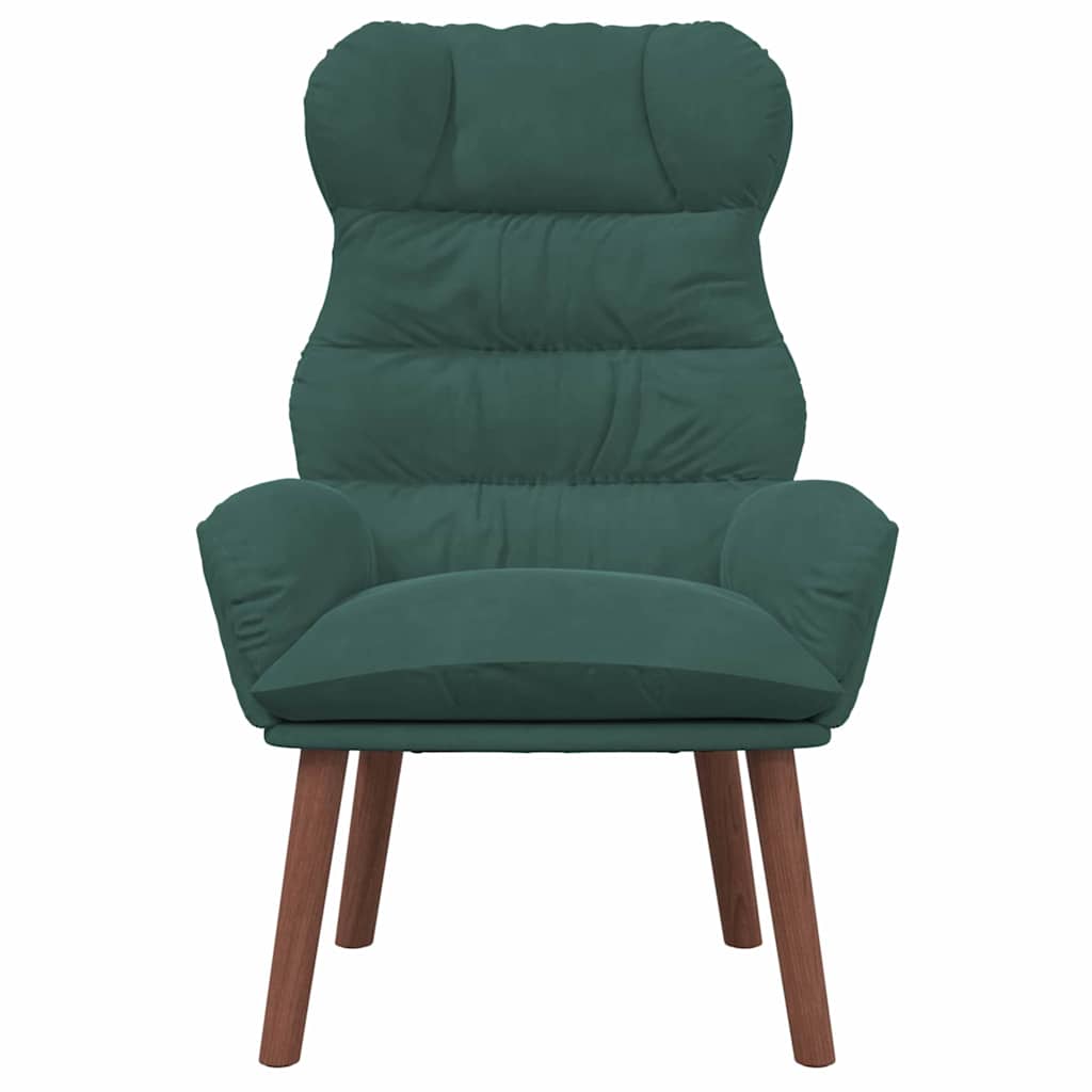 Relaxing Chair Dark green 69 x 74 x 93 cm Velvet