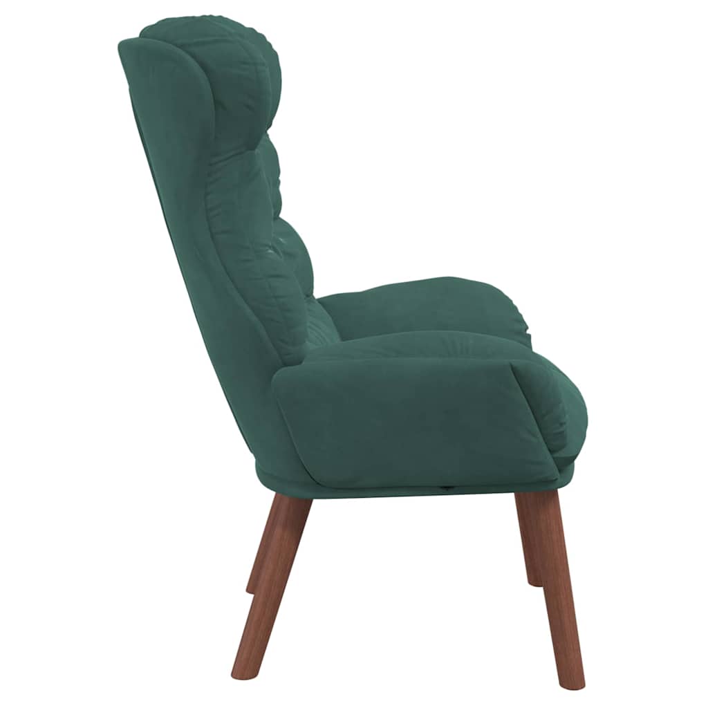 Relaxing Chair Dark green 69 x 74 x 93 cm Velvet