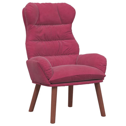 Relaxing Chair Wine red 69 x 74 x 93 cm Velvet