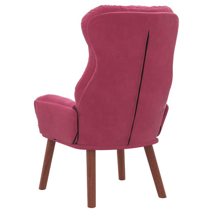 Relaxing Chair Wine red 69 x 74 x 93 cm Velvet