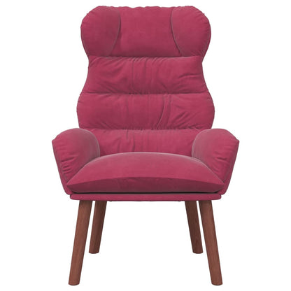 Relaxing Chair Wine red 69 x 74 x 93 cm Velvet