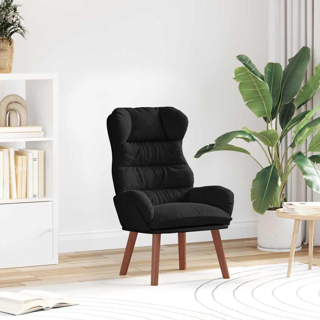 Relaxing Chair Black 69 x 74 x 93 cm Velvet