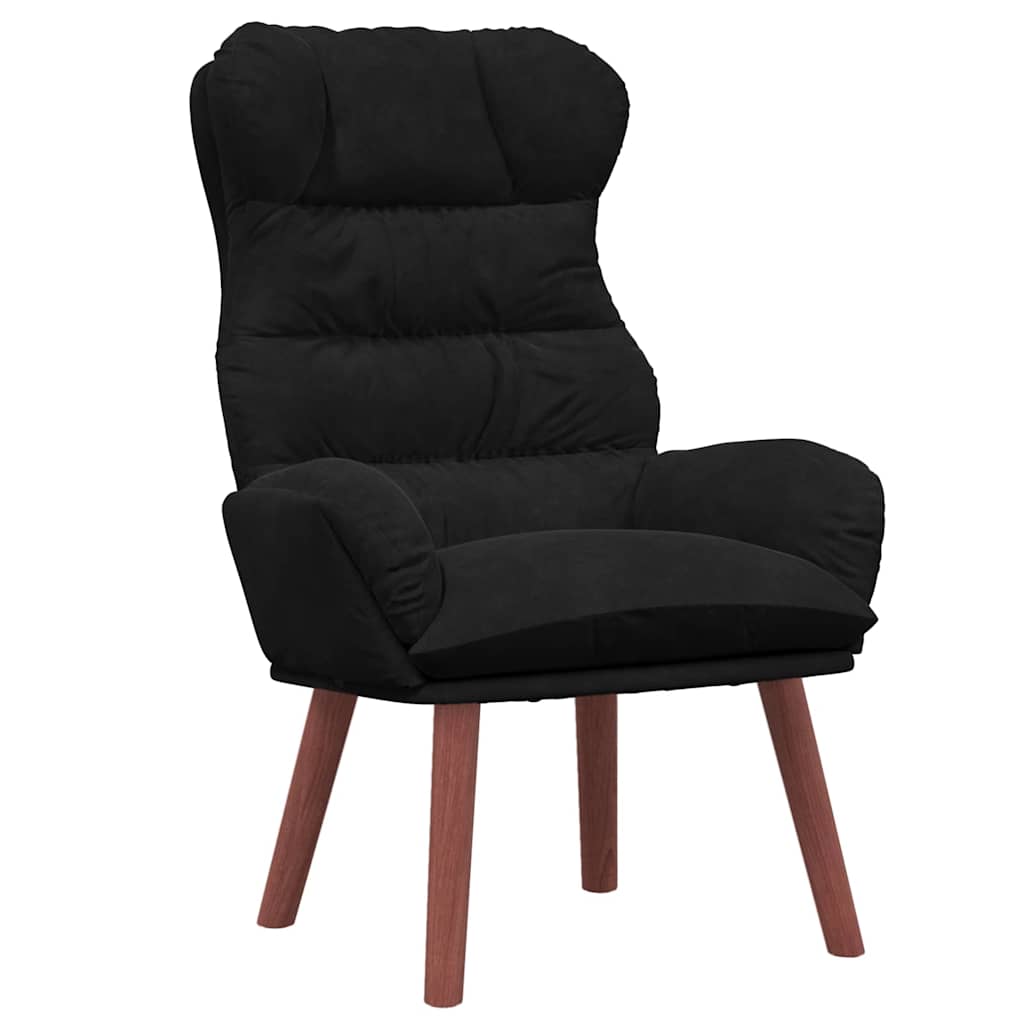 Relaxing Chair Black 69 x 74 x 93 cm Velvet