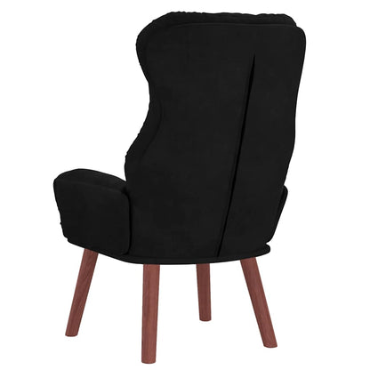 Relaxing Chair Black 69 x 74 x 93 cm Velvet