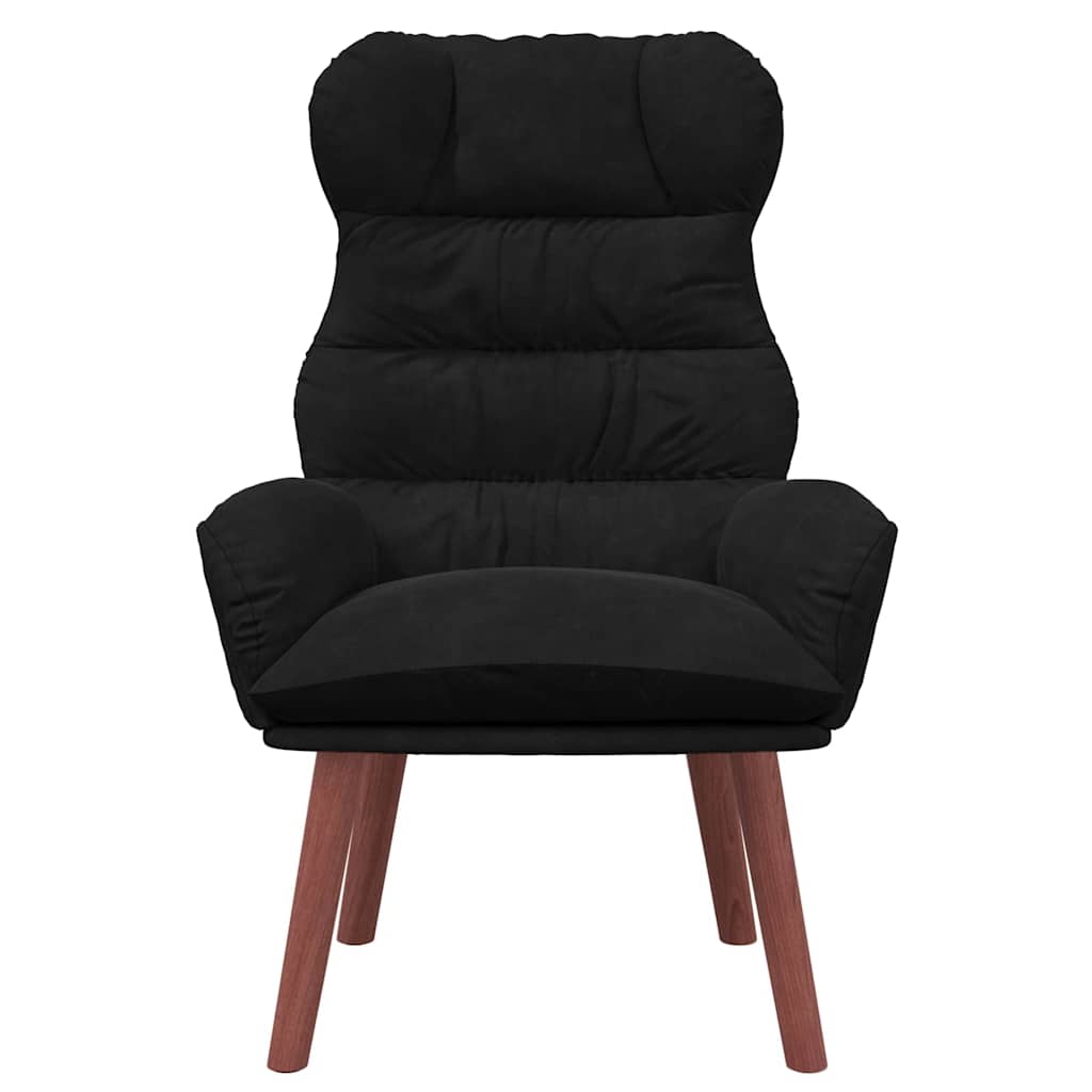Relaxing Chair Black 69 x 74 x 93 cm Velvet