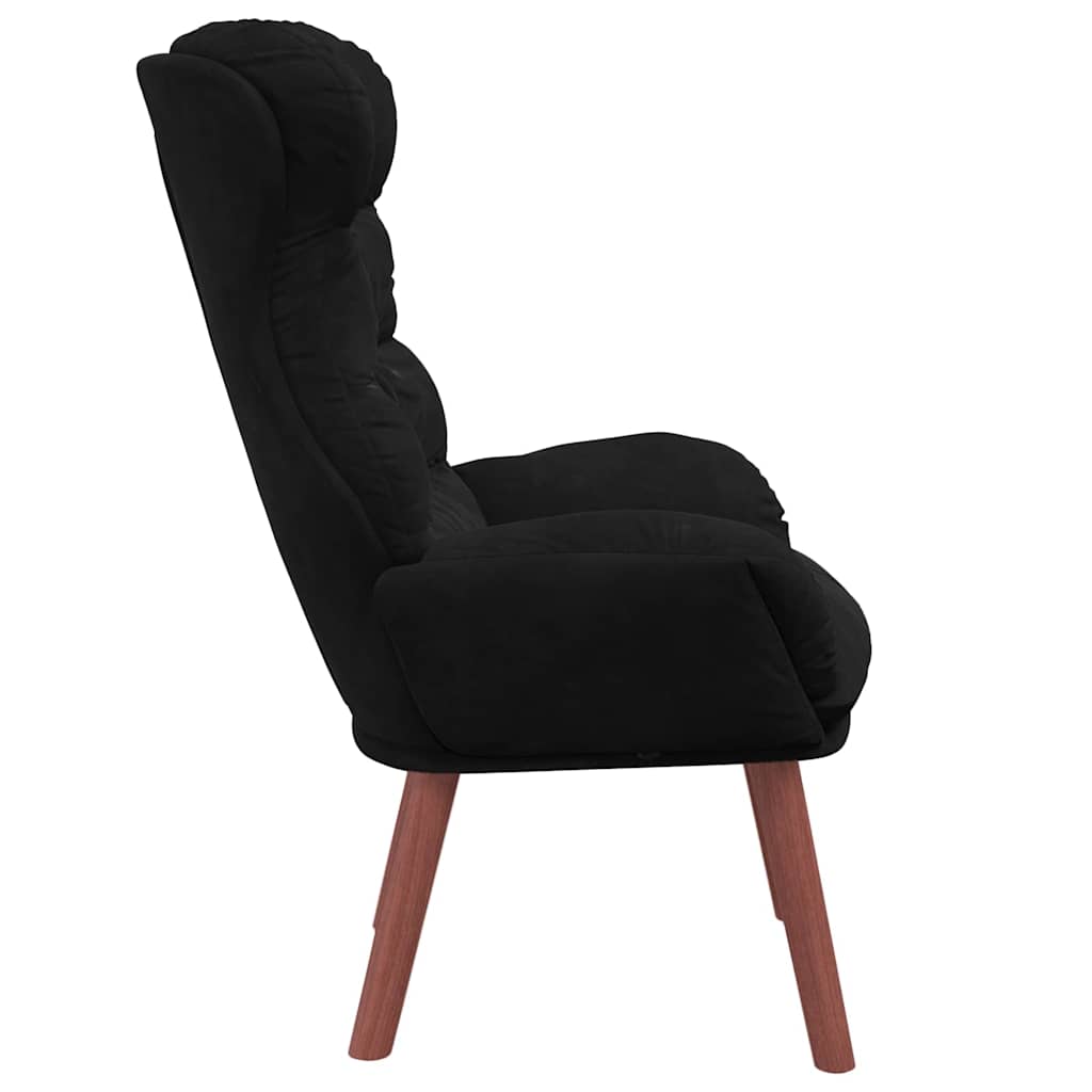 Relaxing Chair Black 69 x 74 x 93 cm Velvet