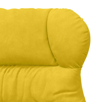 Relaxing Chair Yellow 69 x 74 x 93 cm Velvet