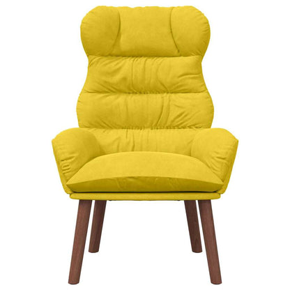 Relaxing Chair Yellow 69 x 74 x 93 cm Velvet