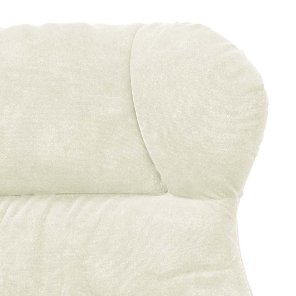 Relaxing Chair Cream 69 x 74 x 93 cm Velvet