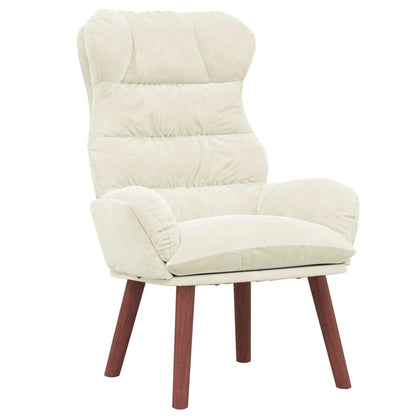 Relaxing Chair Cream 69 x 74 x 93 cm Velvet