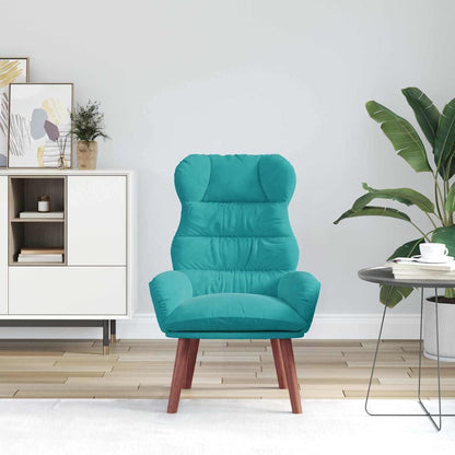 Relaxing Chair Turquoise 69 x 74 x 93 cm Velvet