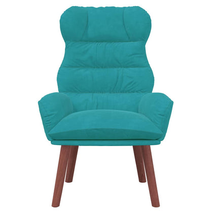 Relaxing Chair Turquoise 69 x 74 x 93 cm Velvet
