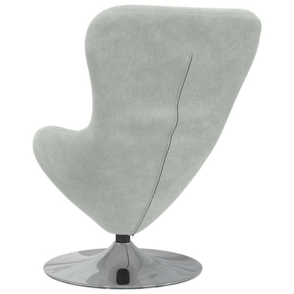 Egg Chair Light grey 63 x 73 x 90 cm Velvet