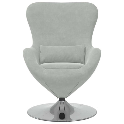 Egg Chair Light grey 63 x 73 x 90 cm Velvet