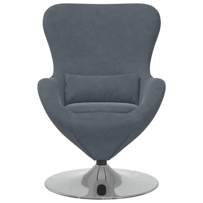 Egg Chair Dark grey 63 x 73 x 90 cm Velvet
