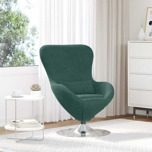 Egg Chair Dark green 63 x 73 x 90 cm Velvet