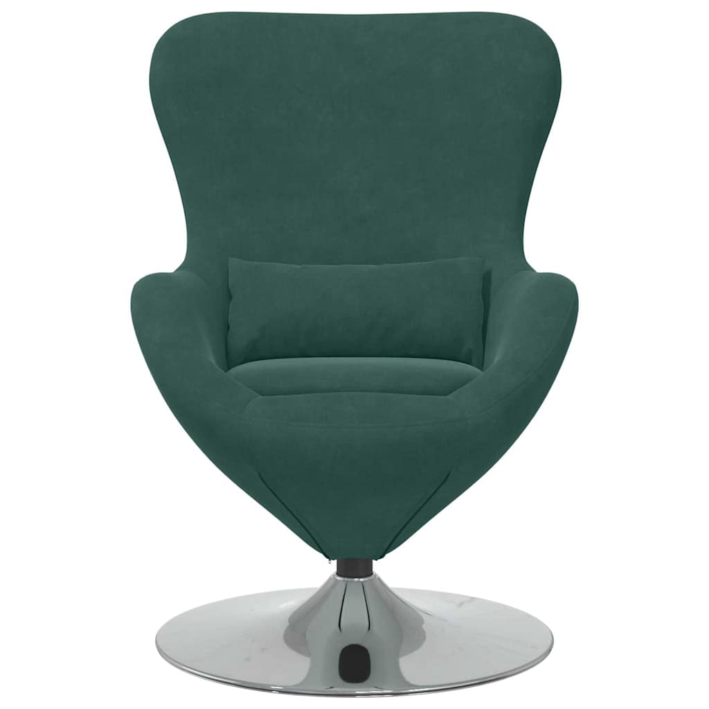 Egg Chair Dark green 63 x 73 x 90 cm Velvet