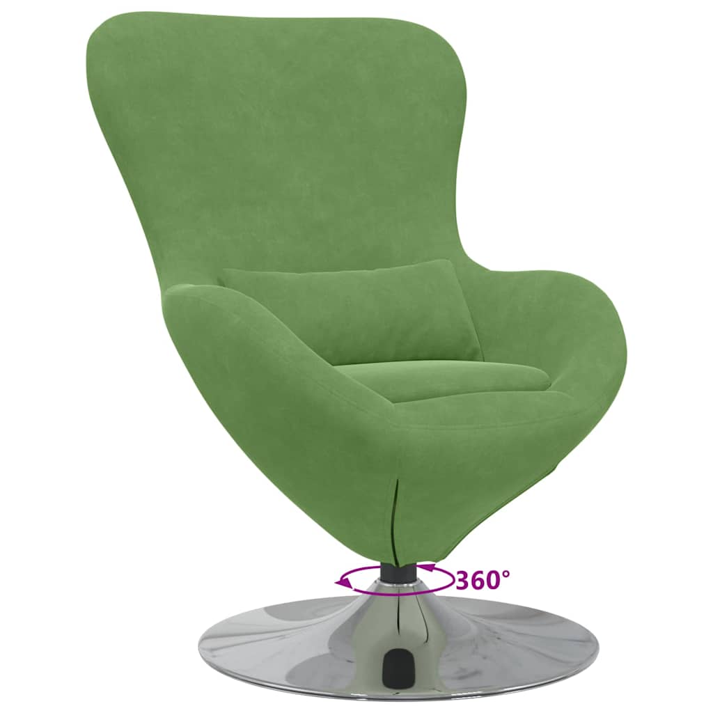 Egg Chair Light green 63 x 73 x 90 cm Velvet