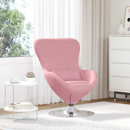 Egg Chair Pink 63 x 73 x 90 cm Velvet