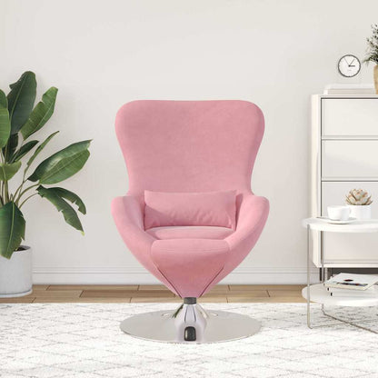 Egg Chair Pink 63 x 73 x 90 cm Velvet