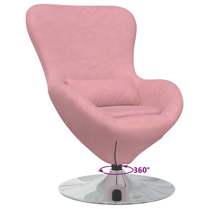 Egg Chair Pink 63 x 73 x 90 cm Velvet