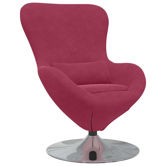 Egg Chair Wine red 63 x 73 x 90 cm Velvet