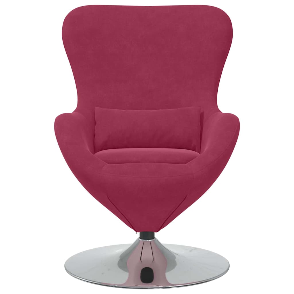 Egg Chair Wine red 63 x 73 x 90 cm Velvet