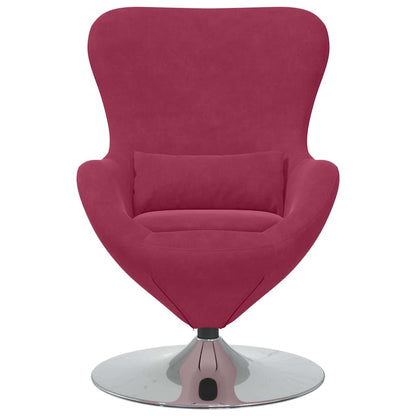 Egg Chair Wine red 63 x 73 x 90 cm Velvet
