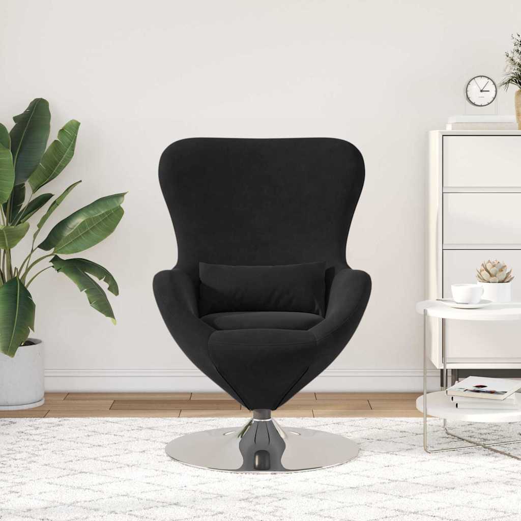 Egg Chair Black 63 x 73 x 90 cm Velvet