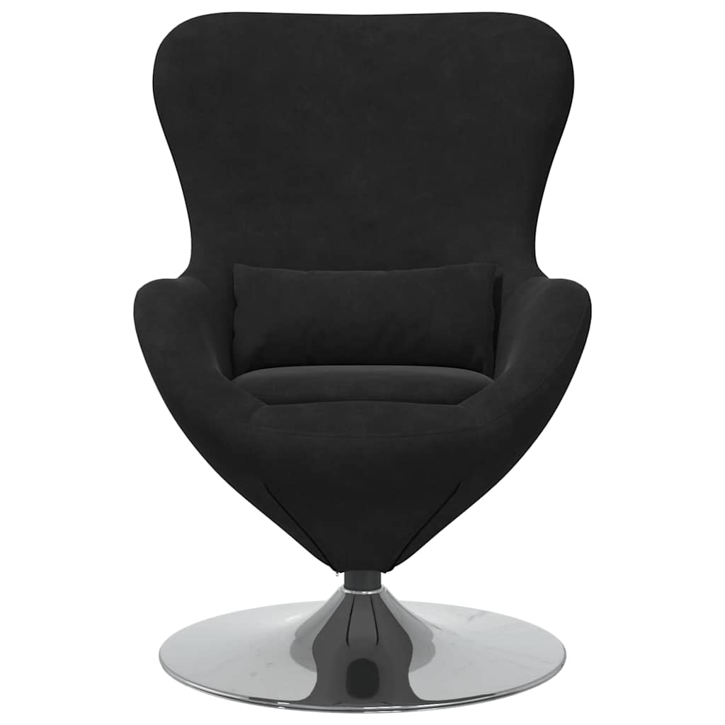 Egg Chair Black 63 x 73 x 90 cm Velvet