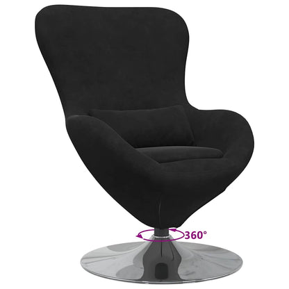 Egg Chair Black 63 x 73 x 90 cm Velvet