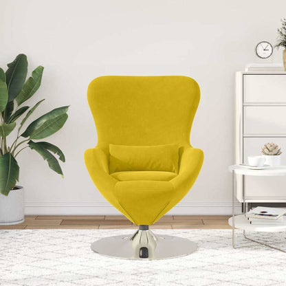 Egg Chair Yellow 63 x 73 x 90 cm Velvet