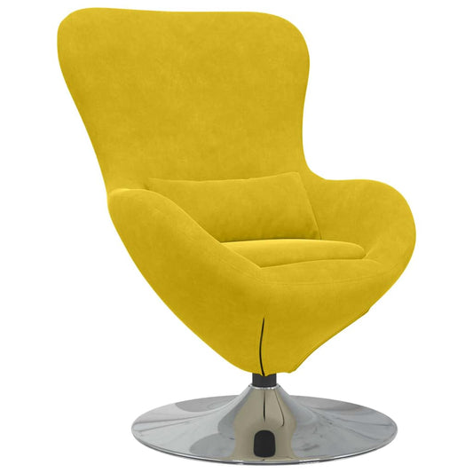 Egg Chair Yellow 63 x 73 x 90 cm Velvet