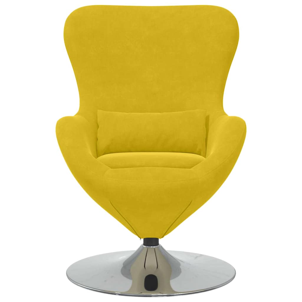 Egg Chair Yellow 63 x 73 x 90 cm Velvet