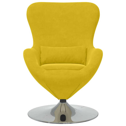 Egg Chair Yellow 63 x 73 x 90 cm Velvet