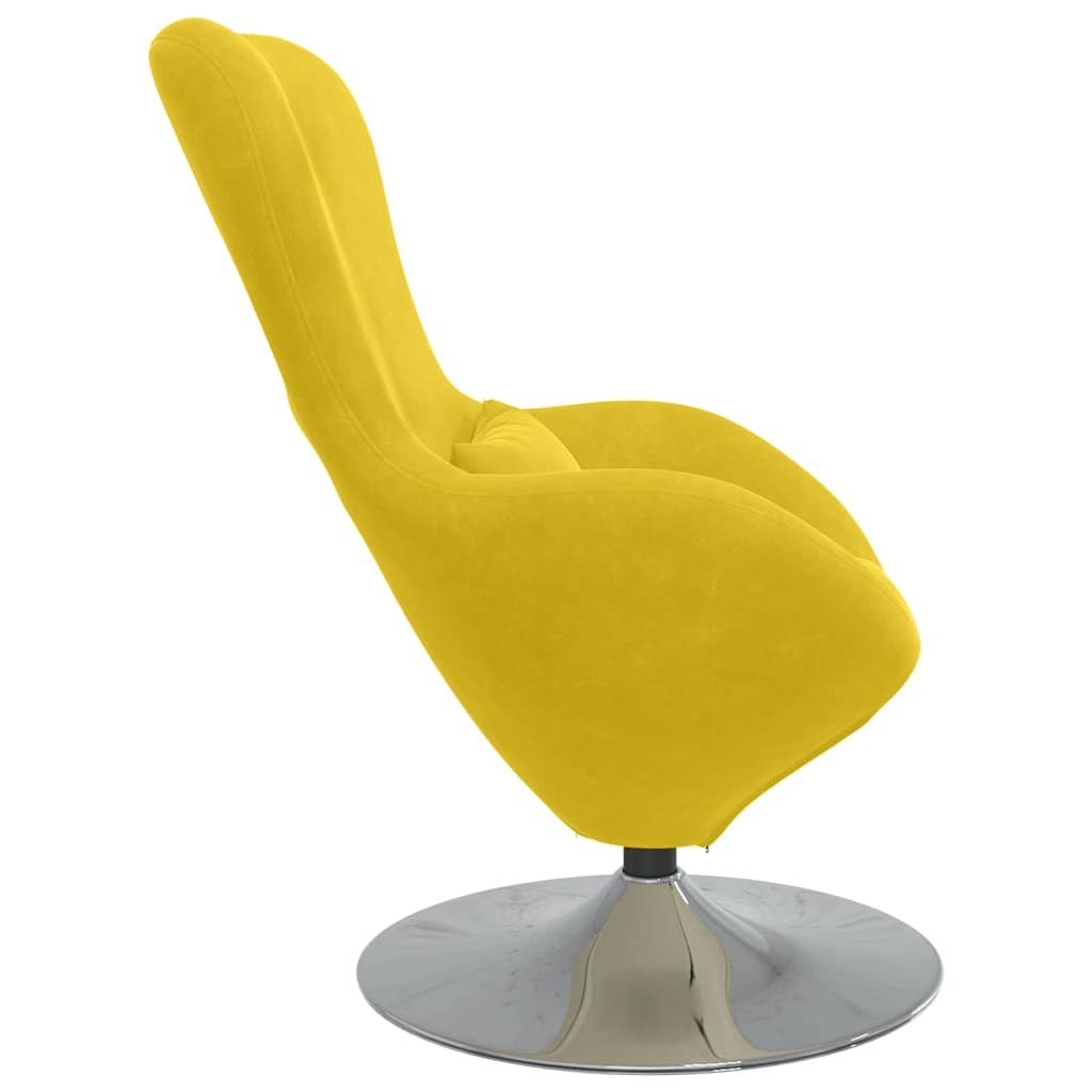 Egg Chair Yellow 63 x 73 x 90 cm Velvet