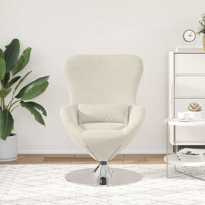 Egg Chair Cream 63 x 73 x 90 cm Velvet