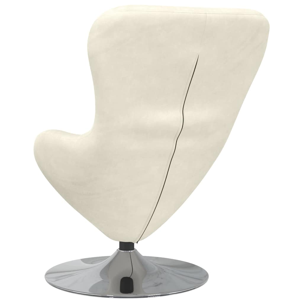 Egg Chair Cream 63 x 73 x 90 cm Velvet