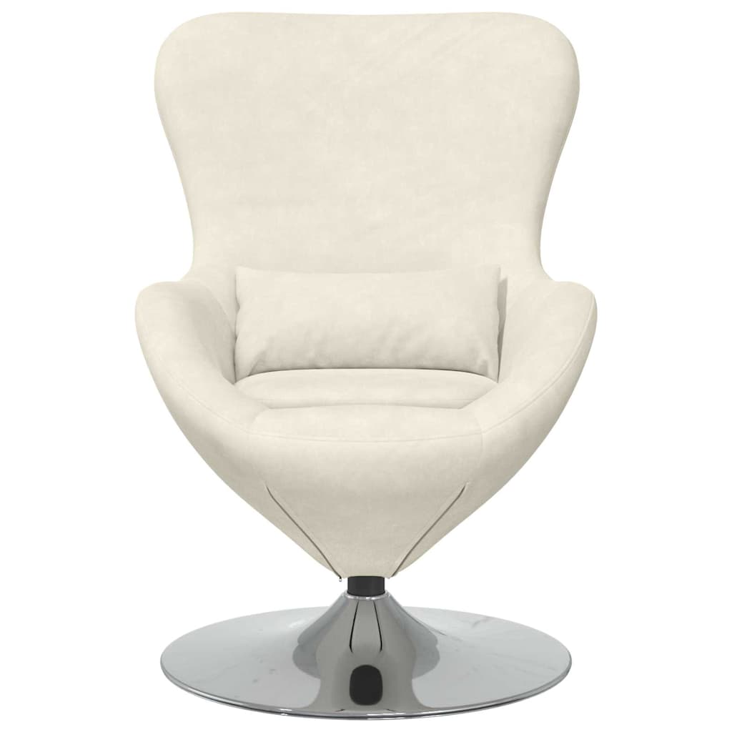 Egg Chair Cream 63 x 73 x 90 cm Velvet