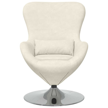 Egg Chair Cream 63 x 73 x 90 cm Velvet