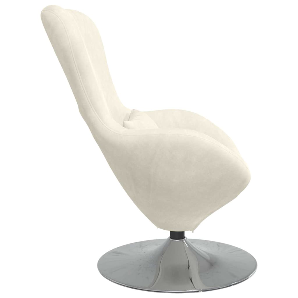 Egg Chair Cream 63 x 73 x 90 cm Velvet
