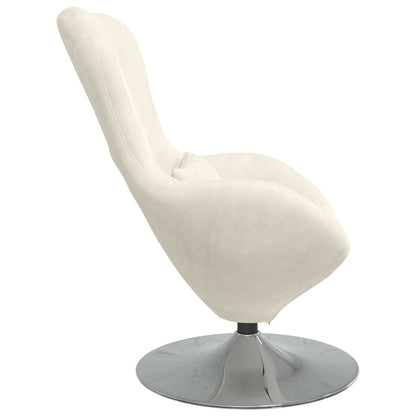 Egg Chair Cream 63 x 73 x 90 cm Velvet