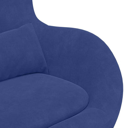 Egg Chair Police blue 63 x 73 x 90 cm Velvet