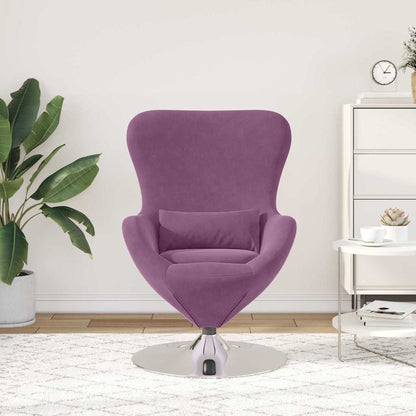 Egg Chair Purple 63 x 73 x 90 cm Velvet
