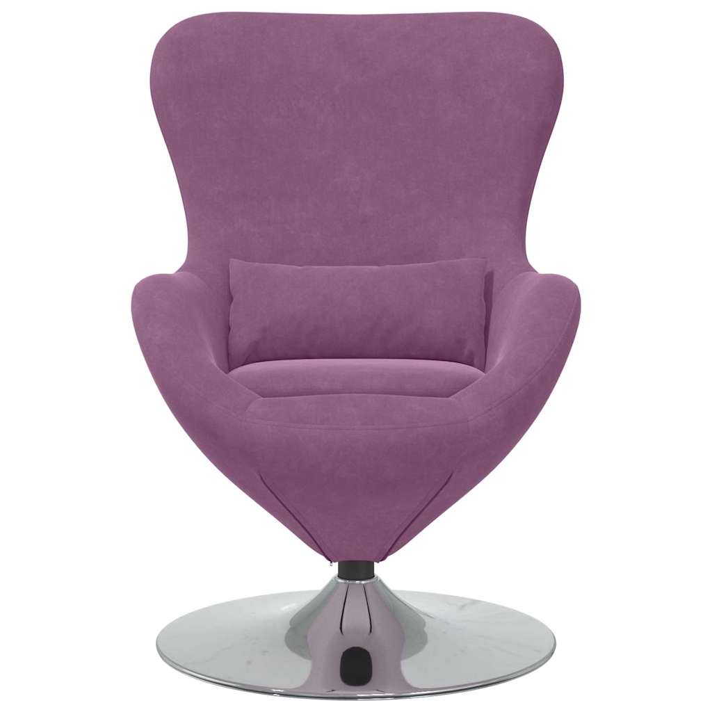 Egg Chair Purple 63 x 73 x 90 cm Velvet