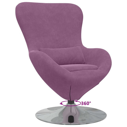 Egg Chair Purple 63 x 73 x 90 cm Velvet