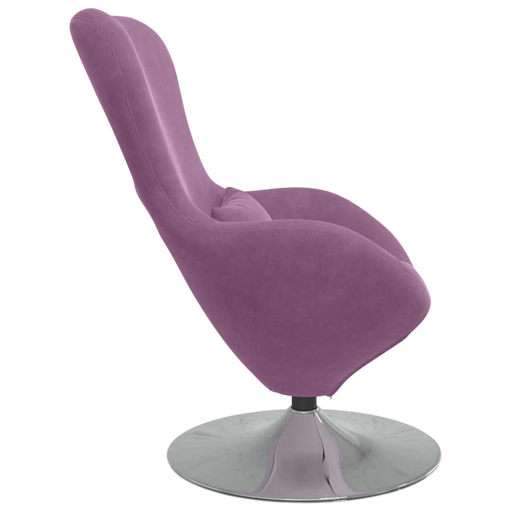 Egg Chair Purple 63 x 73 x 90 cm Velvet