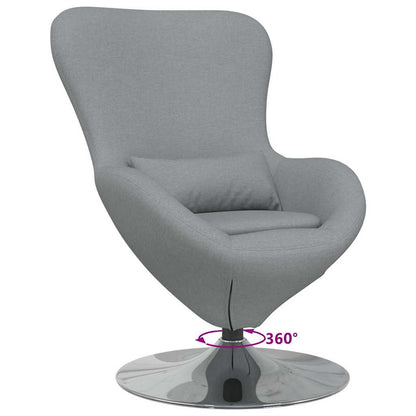 Egg Chair Light grey 63 x 73 x 90 cm Fabric