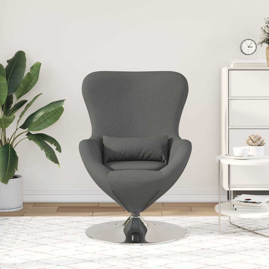 Egg Chair Dark grey 63 x 73 x 90 cm Fabric